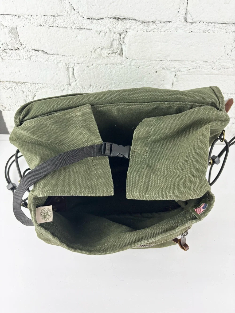 Vintage Duluth Front Portage Pack Olive Canvas Bag
